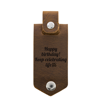 Breloc cu suport pentru fotografii din piele...