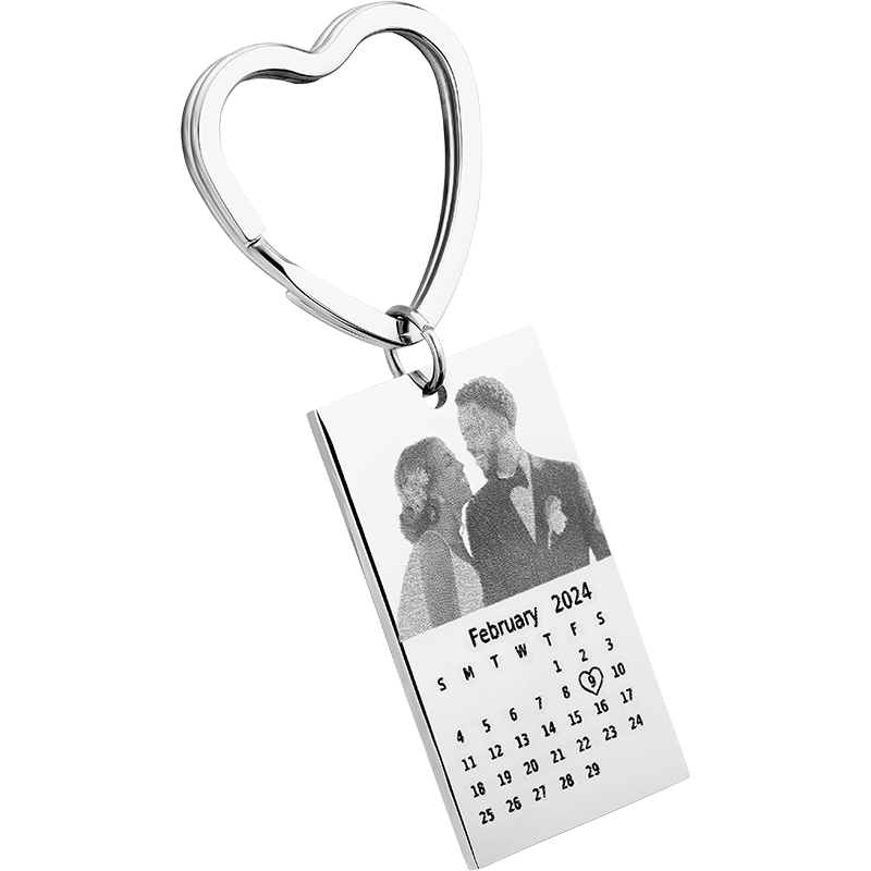 Breloc Gravat cu Poză și Calendar